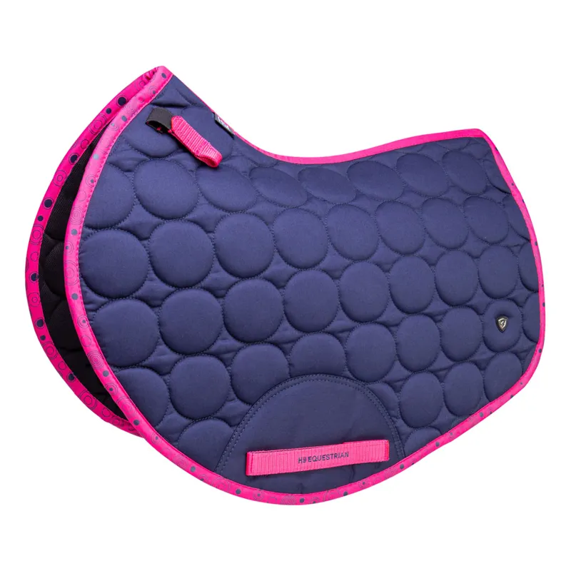 Hy Equestrian DynaMizs Ecliptic Close Contact Saddle Pad - Navy/Magenta